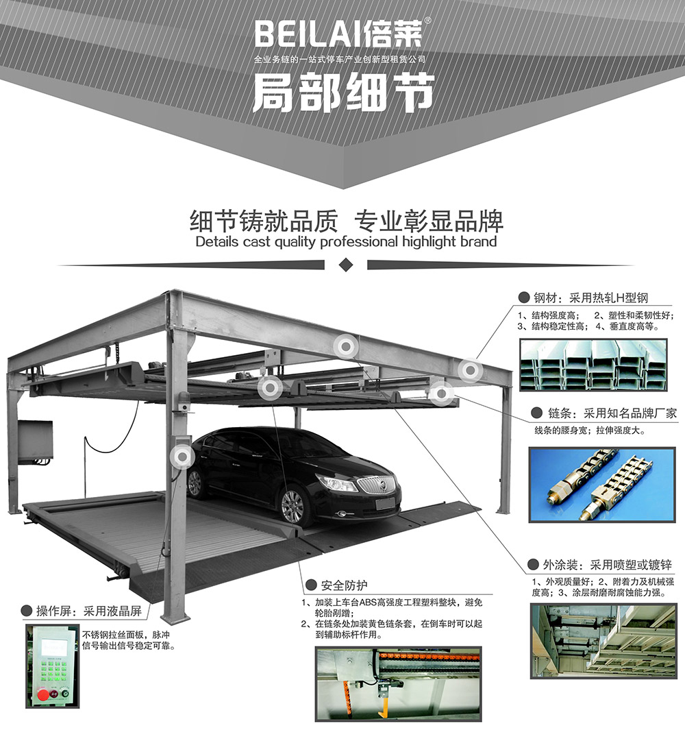 甘肃兰州单列PSH2二层升降横移立体车库设备局部细节.jpg