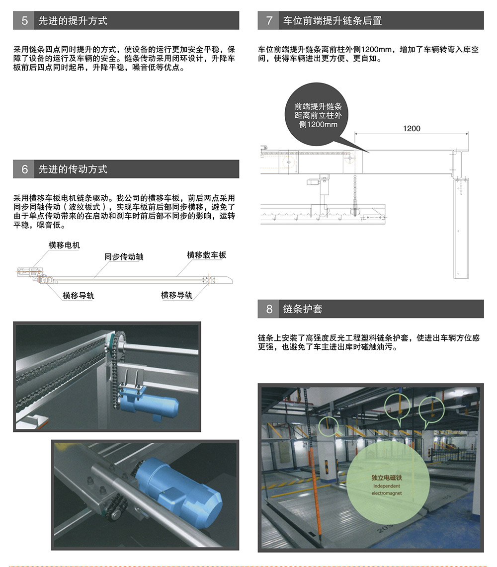 甘肃兰州负二正二地坑PSH4D2四层升降横移式立体车库设备提升方式链条保护.jpg